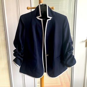 NWOT Rachel Roy Collection Navy and White Blazer